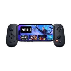 Backbone One mobile gaming controller. Sleek Black Handheld Gaming Console